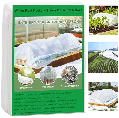SNZ Wintervlies Frostschutz für Pflanzen - Gartenvlies wasserdurchlässig, UV-beständig als Winterschutz für Palmen, Olivenbaum, Kübelpflanzen - Atmungsaktives Pflanzenvlies (65g/m², 3m x 6m)