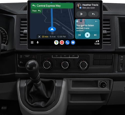 ACAVICA Autoradio für VW T6 Transporter Multivan 2016-2021, 13.1 Zoll QLED Bildschirm Android 15 Radio, Wireless Carplay Android Auto Bluetooth, GPS Navigation mit Rückfahrkamera WiFi, 4G LTE