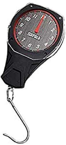 Rapala - Mechanische Waage RCD Clock Scale - Fischwaage - Angelzubehör - Maximal Unterstütztes Gewicht 12kg - Leicht Ablesbares Zifferblatt - Strukturiertes Gehäuse - Edelstahlhaken - Schwarz/Rot