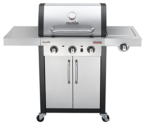 Char-Broil Professional 3400S - 3 Brenner Gasgrill mit Seitenbrenner, Edelstahl