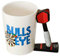 trendaffe Darts - Bullseye Kaffeebecher mit Dartpfeil als Griff - Keramik, Kaffeebecher, 300 ml