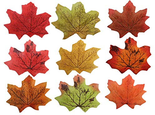 Best Artificial Large Loose Autumn Maple Silk Leaves Foliage Decoration (M4, Pack of 200)
