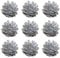 TOYMYTOY Tannenzapfen Naturzapfen Kiefernzapfen mit String Adventsdeko Weihnachten Hängende Deko 4cm 9 Stück (Silber)