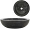vidaXL Évier Marbre Noir Pierre Naturelle Lave-Mains Lavabo Salle de Bain