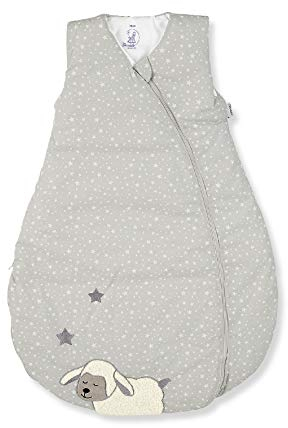 Sterntaler Schlafsack für Kleinkinder, Ganzjährig, Funktionsschlafsack Schaf Stanley, Reißverschluss, Größe: 80, Grau
