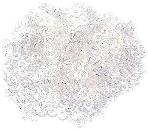 AKIRO S-Clips, Gummiband-Clips, Kunststoff-Verbindungsstücke, Nachfüll-Set für Loom-Armbänder, 200 Stück