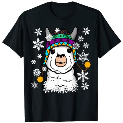 Lama Alpaka Weihnachten Mütze für Männer, Frauen und Kinder T-Shirt