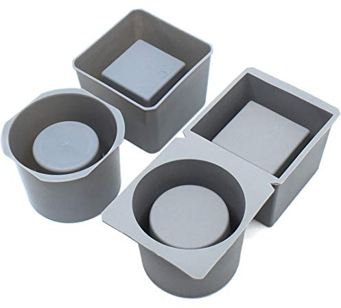 Concrete Planter Molds Silicone Planter Molds for Cement Pot, Round and Square