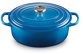 Le Creuset Horno holandés ovalado de hierro fundido esmaltado, 2.75 cuartos de galón, Marsella