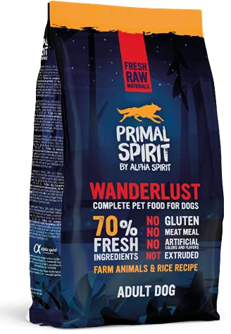 Primal Spirit8436586310868 70% Wanderlust Hundefutter für Erwachsene 1 kg