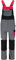 BWOLF Techno Latzhose Herren Arbeitshose Schutz-Latzhose Herren/Damen mit Reflektierenden Elementen in Grau/Rot/Schwarz (M)