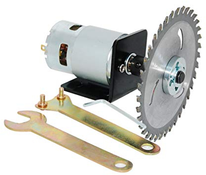 CHANCS Elektromotor Micro 12V-24V 895 DC Motor 6000RPM 12000RPM Tischsäge Kit High Power Torque mit Sägeblatt Kreissäge