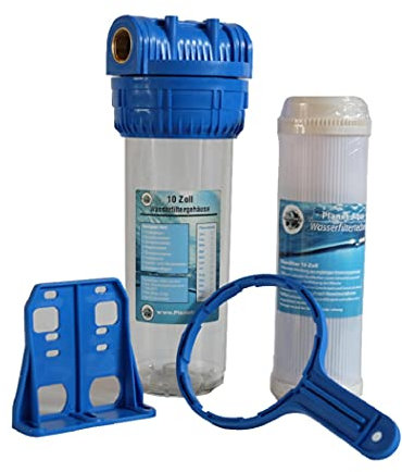 Planet-Aqua Wasserfilter Gehäuse Set 10 Zoll x 3/4 IG + IRON Eisenfilter Hauswasser Garten Brunnen Zisterne Pool Pumpen Filter gegen Eisen im Wasser