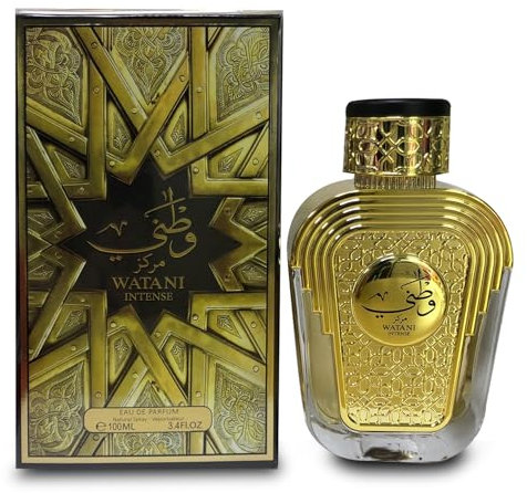 AL WATANIAH Watani Intense Gold - Luxuriöses Unisex-Parfüm, Eau de Parfum 100ml, Intensiver und Raffinierter Duft