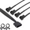 DKARDU 5 Pack 4-Pin Molex to 4 x 3-Pin PC Case Fan Adapter Cable, 30cm (12 inch), Compatible with 3/4-Pin PC Fans
