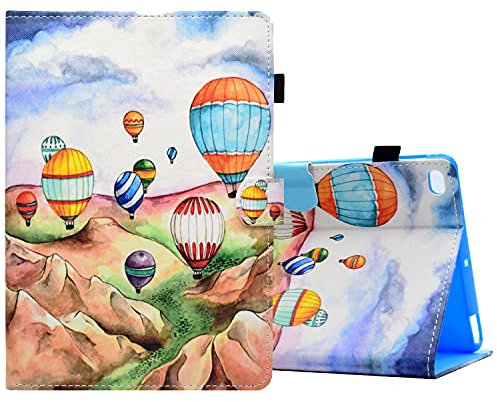 ONETHEFUL Custodia Libro Cover per Apple iPad 9.7 2017 2018 / iPad Air 2013 / iPad Air 2 2014 Tablet Custodie Protettiva Covers con Stand e PU Pelle - Palloncino