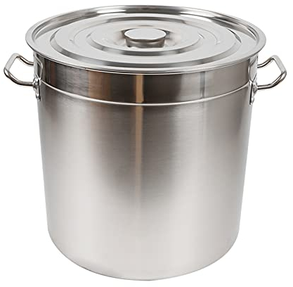 Olla con tapa, cubo de sopa de acero inoxidable, olla de cocina de acero inoxidable, mango al tacto frío, 40 cm, 50 L/45 cm, 70 L. (45 cm, 70 L)
