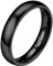 PROSTEEL Ringe Herren personalisiert Bandring hochglanzpoliert Größe 57 einfacher Freundschaft 4mm breit Partner Band Ring schwarz Männer Modeschmuck Accessoire für Hochzeit Verlobung