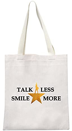 Hamilton Kosmetiktasche mit Musikalischem Geschenk, My Thoughts Have Been Replaced by Hamilton Lyrics Talk Less Smile More, Smile More Shopping EU, Medium