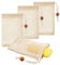 AKlamater 4 Stück Seifensäckchen Bio aus 100% Baumwolle, Baumwolle Seifenbeutel für Haarseife, Seifenbeutel Set Seife Mesh Tasche für festes Duschgel