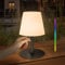 LED Lampada da Tavolo Senza Fili Ricaricabile Per Esterni Portatile 8 Colori USB-C IP44 Per Balcone Giardino Soggiorno Campeggio(Nero)