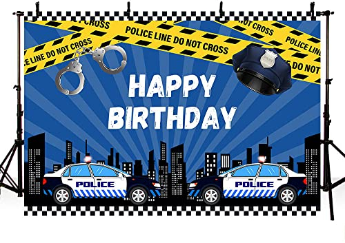 Junge Geburtstag Hintergrund Polizei Line Do Not Cross Auto Stadt Nacht Kinder Party Banner Fotografie Hintergrund Foto Booth Requisiten für