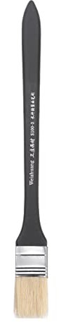 sourcing map 1 Width Small Paint Brush Natural Bristle with Wood Handle Painting Tool for Wall, Door, Cabinets, Furniture, Fences, White