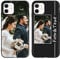 Yoedge Personalisierte Handyhülle für Apple iPhone 12/ iPhone 12 Pro Hülle Personalisiert 6,1, Schwarz Schutzhülle mit Selbst Gestalten Eigenem Foto Bedrucken Bild Text Hülle für iPhone12