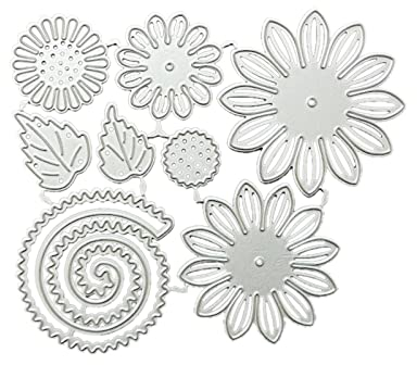 Blumen Metall Stanzschablone, Blumen Blätte Stanzformen Scrapbooking Papier Weihnachten Stanzungen Kartenprägung Prägeschablonen DIY Weihnachtsstanzformen Schablonenvorlage für Papie