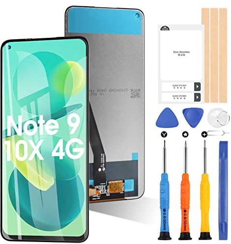 Pantalla para Xiaomi Redmi Note 9/Redmi 10X 4G LCD Pantalla táctil Digitalizador Reemplazo de ensamblaje de Pantalla de Vidrio con Herramientas (No para Note 9s y 10X 5G)