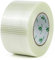 BOMEI PACK Filament-Umreifungsband, 1 Stück 75mm x 50m Transparentes, verstärktes Glasfaserband Filament-Klebeband Glasfaserverstärkt Packband, Filamentband Fadenverstärkt