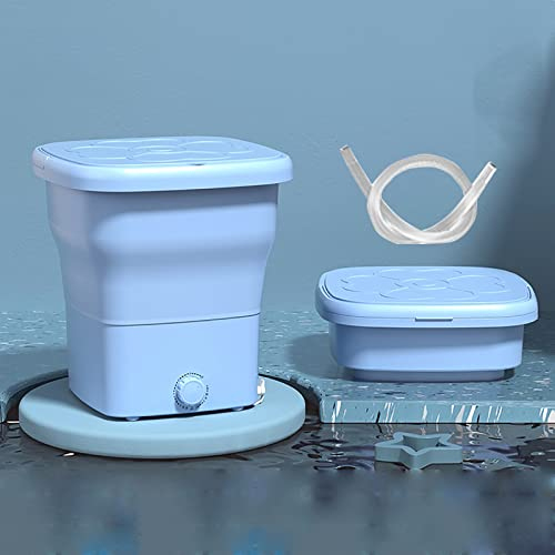 Mini Machine à Laver Portable, Machine à Laver Pliante Avec Essoreuse, DéSinfection à L'Ozone, Petits Appareils éLectroméNagers Pour Maillot De Bain, T-Shirts, Sous-VêTements【2023 NOUVEAU STYLE】 ( Col
