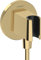 hansgrohe Wandanschluss mit Duschkopfhalterung FixFit S, Schlauchanschluss Dusche mit Brausehalter, mit Rückflussverhinderer, Polished Gold Optic