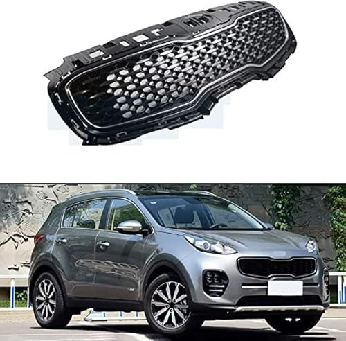 SEOOF Auto Front Nieren Kühlergrill Grill Stoßstangen für Kia Kx5 Sportage 2015 2016 2017 2018, Front Bumper Grille Grill Kratzfest Auto Grill Mesh Hood Luftansauggitter