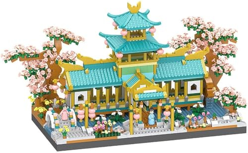 Mini Bloc de Construction pour Architecture des jardins chinois, 2350 pièces Pavillon du Mariage Jeu de Construction, Briques de Construction Compatible avec Technic, Cadeaux pour Enfants Adultes