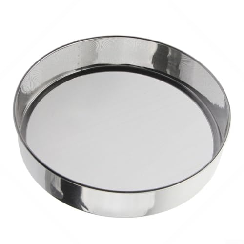 10-21cm Flour Sifter Round Flour Sieve Strainer with 40 Mesh, Stainless Steel Professional Mesh Strainer Kitchen Sieve Fine Mesh for Baking(A)