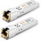 [2 Stück] 1.25/2.5/10GBase-T SFP+ Transceiver,SFP+ RJ45 10G modul für Cisco SFP-10G-T-S, Ubiquiti UF-RJ45-10G, MikroTik S+RJ10, Netgear, D-Link, Supermicro, TP-Link, bis zu 30 m
