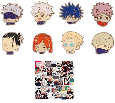 XHBTS Pins Brosche Fushigur. Megum. Anstecker Anime Cosplay Brosche Anstecknadeln Requisiten und 10 Aufkleber