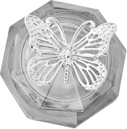Vaso De Cristal Para Uñas Con Tapa Cuenco De Polvo Líquido Acrílico Plato De Monómero Vaso De Cristal De Herramientas De Cristalería Para Kit De Arte De Uñas Acrílicas