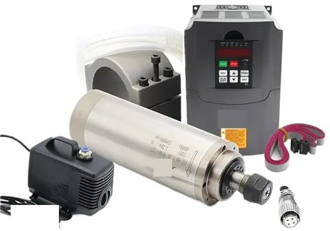 GDZ-80-2.2B, 2.2KW ER20, Water Cooled Spindle Motor, Cooling, 80x213mm, Router Milling Kit, with Frequency Inverter,(Size:110V)