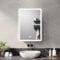 ELEGANT LED Bathroom Mirror Cabinet With Shaver Socket, Wall Mounted, Touch Button 3 Colour Light, Demister, Stainless Steel, 500x700mm, White