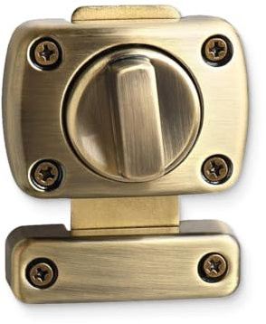 WUMZIRA 1 chiavistello per porta, antifurto,Chiavistello per Porta in Legno, serratura interna, serratura aggiuntiva per il bagno, serratura antica,con Viti per Porte D'ingresso, Colore Bronzo