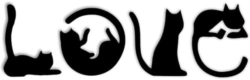 Bkemkri Set di 4 Adesivo da Parete a Forma di Gatto Adesivi Murali Neri Gatti Set Acrilico Adesivi Murali Gatti Adesivi Murali Animali per Ufficio, Camera da Letto, Soggiorno camera dei Bambini