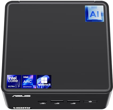 NUC 14 Pro, Intel NUC 14 Pro NUC14RVH Revel Canyon AI Mini-PC Core Ultra 7 155H, GPU Intel Arc, 32 Go RAM, SSD 1 to, Win 11, Mini Ordinateur Quad-Display 8K/4K, WiFi 6E, BT 5.3, Thunderbolt 4.