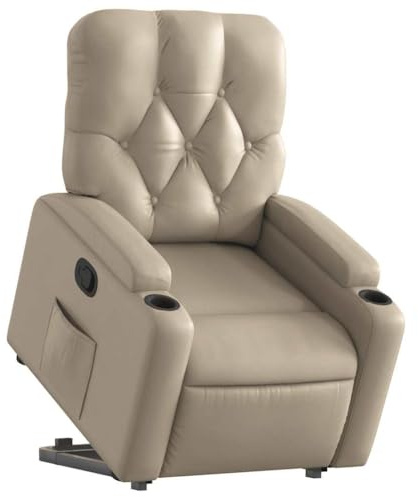 vidaXL Relaxsessel mit Aufstehhilfe Cappuccino-Braun Kunstleder