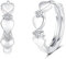 Deyanse 925 Sterling Silber Creolen - Herz Huggie Ohrringe Mit Zirkonia, Hypoallergen, Schlafen Knorpel Kreolen - Geschenk Zum Geburtstag Weihnachten