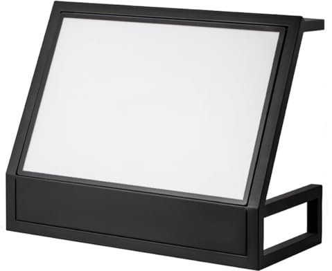 XILYZMO Werbung Menükarte Foto, A3 Desktop-LED-Werbe-Leuchtkasten, Magnetischer Bilderrahmen Hintergrundbeleuchtung Plakatrahmen, Plug-in-Display Schilderhalter(Schwarz)