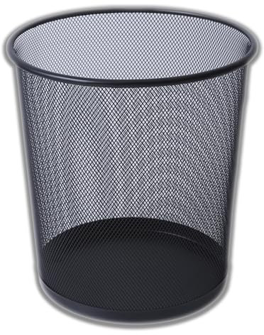 IPEA Papierkorb aus schwarzem Drahtgeflecht - 26 X 23 cm - Papierkorb Recycling für Büro, Haus, Zimmer, Schule aus Metall - Mülleimer für Schreibtisch, Tisch, Möbel