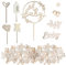 Babyparty Deko, 5 Holz Baby Cake Topper Mit 100 Dekorative Holzblöcke, Kreative Kid Party Dekoration, Kuchen Topper Für Baby Shower, Gender Reveal Party, Geburtstagsfeiern