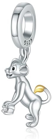 MGIUL Abalorios de plata de ley 925 con diseño de dibujos animados de animales y flores, camaleón, amor, perlas, Halloween, cumpleaños, Navidad, joyas, regalo para mujer, Plata de ley, Circonita